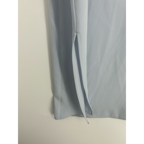 En Thread Ice Blue V-Neck Sleeveless Midi Dress - Picture 5 of 6